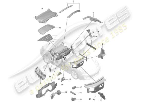 a part diagram from the Porsche Boxster 981 parts catalogue