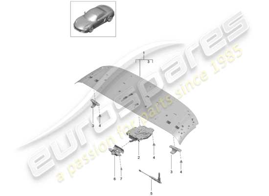 a part diagram from the Porsche Boxster 981 (2013) parts catalogue