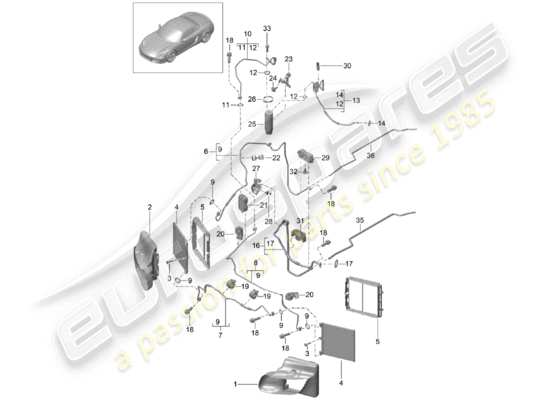 a part diagram from the Porsche Boxster 981 parts catalogue