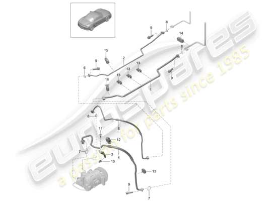 a part diagram from the Porsche Boxster 981 parts catalogue