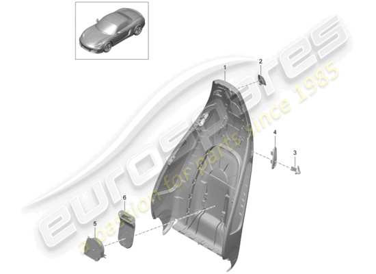 a part diagram from the Porsche Boxster 981 parts catalogue