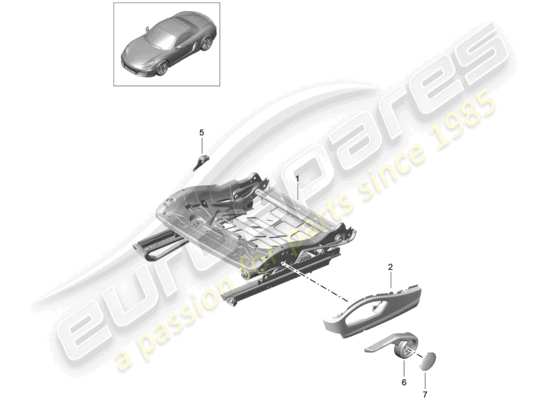 a part diagram from the Porsche Boxster 981 parts catalogue