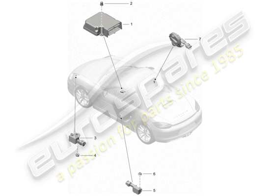 a part diagram from the Porsche Boxster 981 parts catalogue