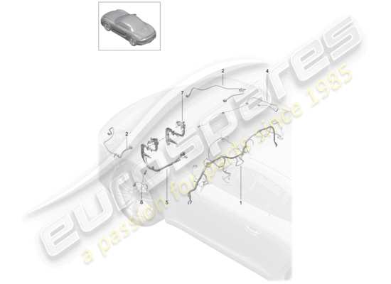 a part diagram from the Porsche Boxster 981 parts catalogue