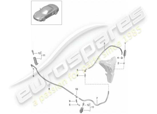 a part diagram from the Porsche Boxster 981 parts catalogue