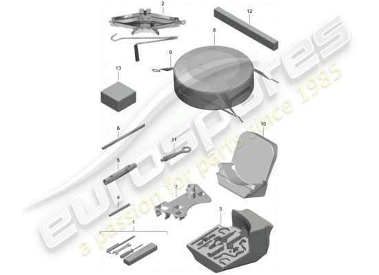 a part diagram from the Porsche Boxster 981 parts catalogue