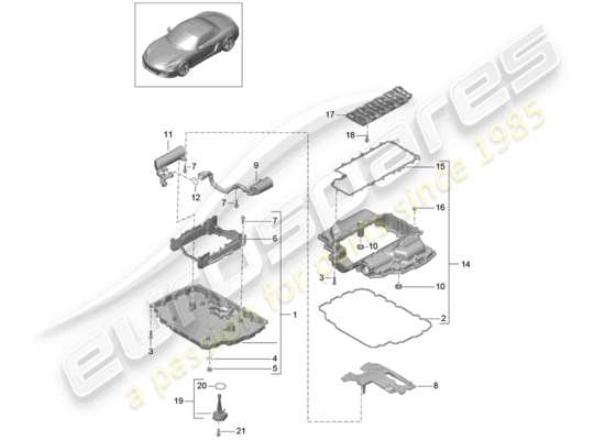 a part diagram from the Porsche Boxster 981 parts catalogue