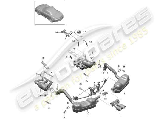 a part diagram from the Porsche Boxster 981 parts catalogue