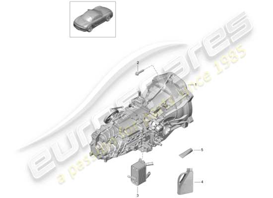 a part diagram from the Porsche Boxster 981 parts catalogue