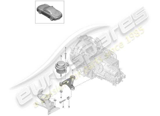 a part diagram from the Porsche Boxster 981 parts catalogue