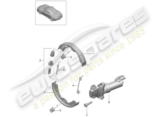 a part diagram from the Porsche Boxster 981 parts catalogue