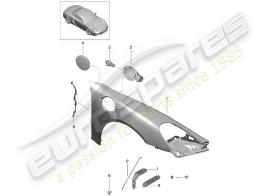 a part diagram from the Porsche Boxster 981 parts catalogue