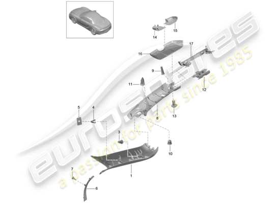 a part diagram from the Porsche Boxster 981 parts catalogue