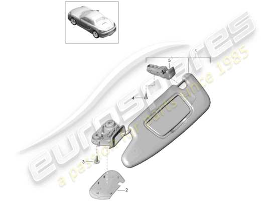 a part diagram from the Porsche Boxster 981 (2014) parts catalogue