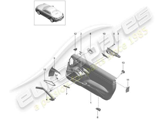 a part diagram from the Porsche Boxster 981 parts catalogue