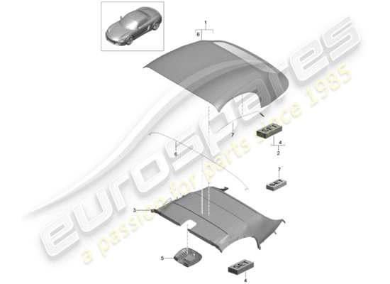 a part diagram from the Porsche Boxster 981 parts catalogue