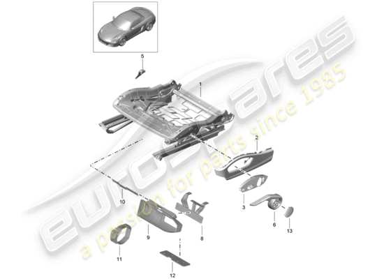 a part diagram from the Porsche Boxster 981 (2014) parts catalogue