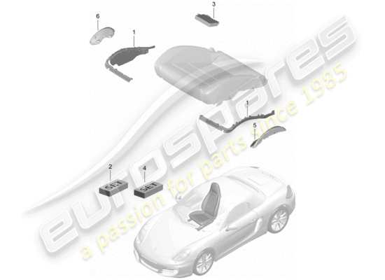 a part diagram from the Porsche Boxster 981 parts catalogue