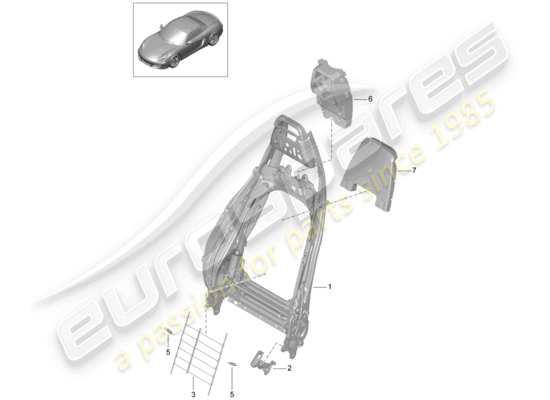 a part diagram from the Porsche Boxster 981 parts catalogue