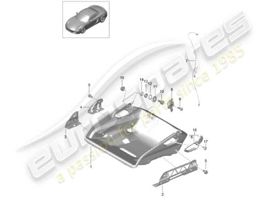 a part diagram from the Porsche Boxster 981 parts catalogue