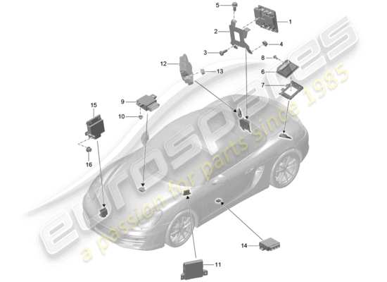 a part diagram from the Porsche Boxster 981 parts catalogue