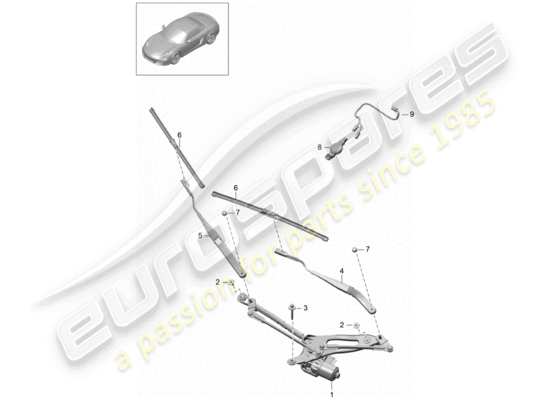 a part diagram from the Porsche Boxster 981 parts catalogue