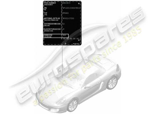 a part diagram from the Porsche Boxster 981 (2015) parts catalogue