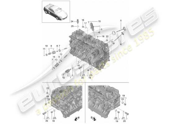 a part diagram from the Porsche Boxster 981 parts catalogue