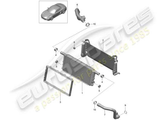 a part diagram from the Porsche Boxster 981 (2015) parts catalogue