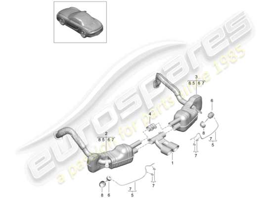 a part diagram from the Porsche Boxster 981 (2015) parts catalogue