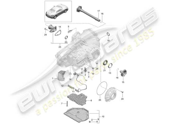 a part diagram from the Porsche Boxster 981 parts catalogue