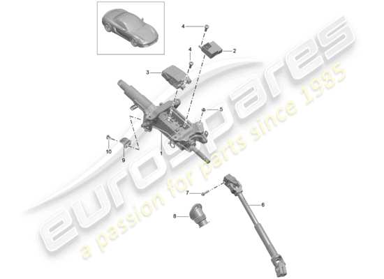 a part diagram from the Porsche Boxster 981 parts catalogue