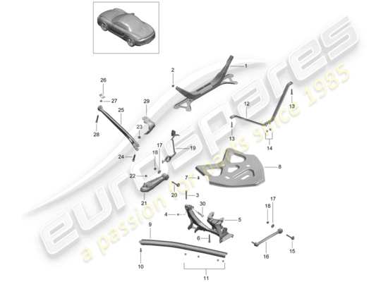 a part diagram from the Porsche Boxster 981 parts catalogue