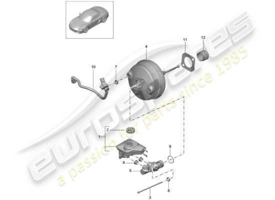 a part diagram from the Porsche Boxster 981 parts catalogue