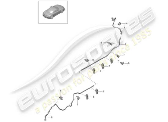 a part diagram from the Porsche Boxster 981 parts catalogue