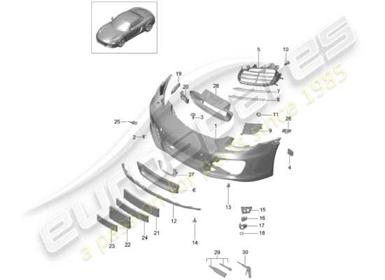 a part diagram from the Porsche Boxster 981 parts catalogue