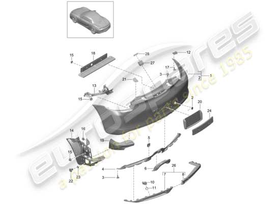 a part diagram from the Porsche Boxster 981 parts catalogue