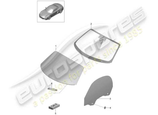 a part diagram from the Porsche Boxster 981 parts catalogue