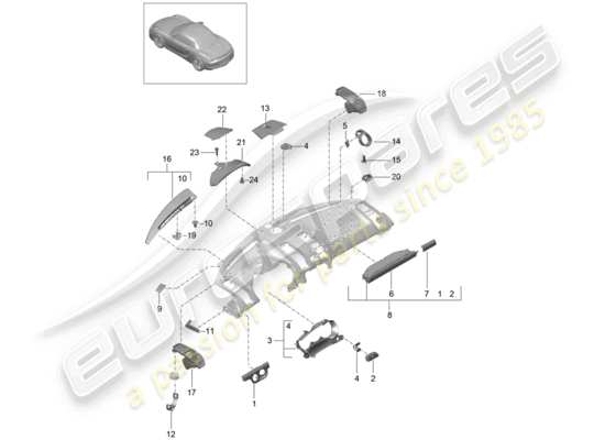 a part diagram from the Porsche Boxster 981 parts catalogue