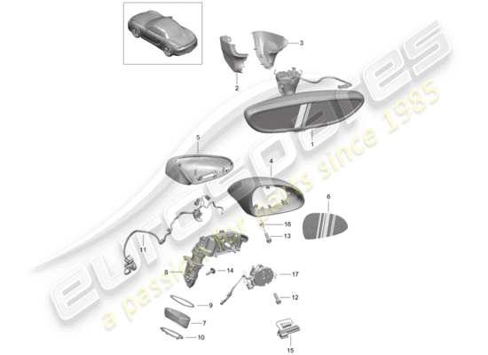 a part diagram from the Porsche Boxster 981 parts catalogue