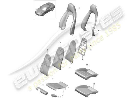 a part diagram from the Porsche Boxster 981 parts catalogue