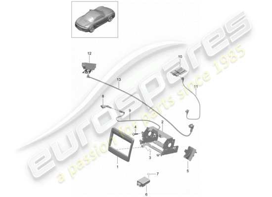 a part diagram from the Porsche Boxster 981 parts catalogue