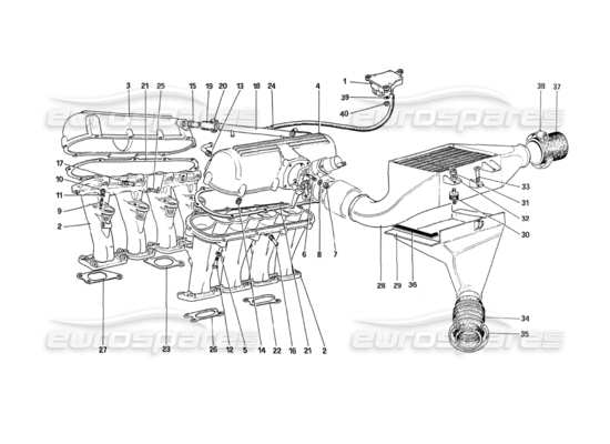 a part diagram from the Ferrari 288 parts catalogue