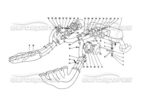a part diagram from the Ferrari 288 GTO parts catalogue