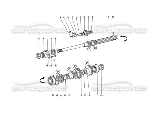 a part diagram from the Ferrari 288 parts catalogue