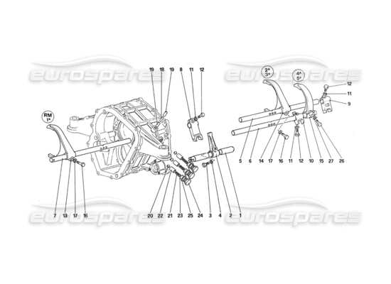 a part diagram from the Ferrari 288 GTO parts catalogue