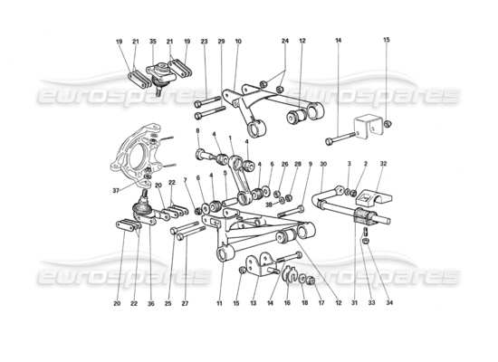 a part diagram from the Ferrari 288 GTO parts catalogue