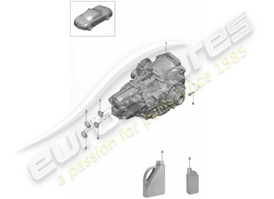 a part diagram from the Porsche Boxster 981 parts catalogue