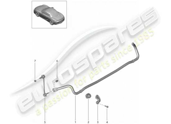 a part diagram from the Porsche Boxster 981 (2016) parts catalogue