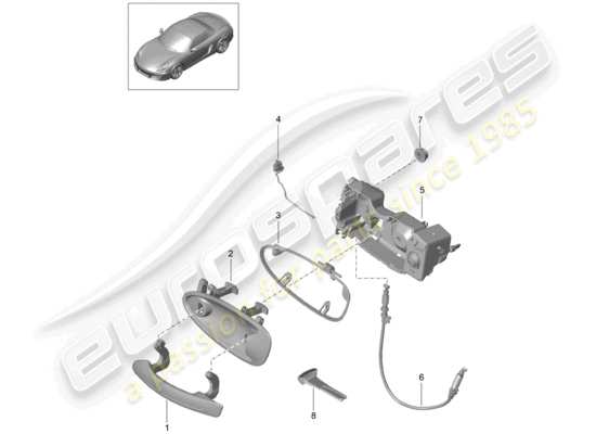 a part diagram from the Porsche Boxster 981 parts catalogue